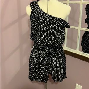 Off the Shoulder Black Romper